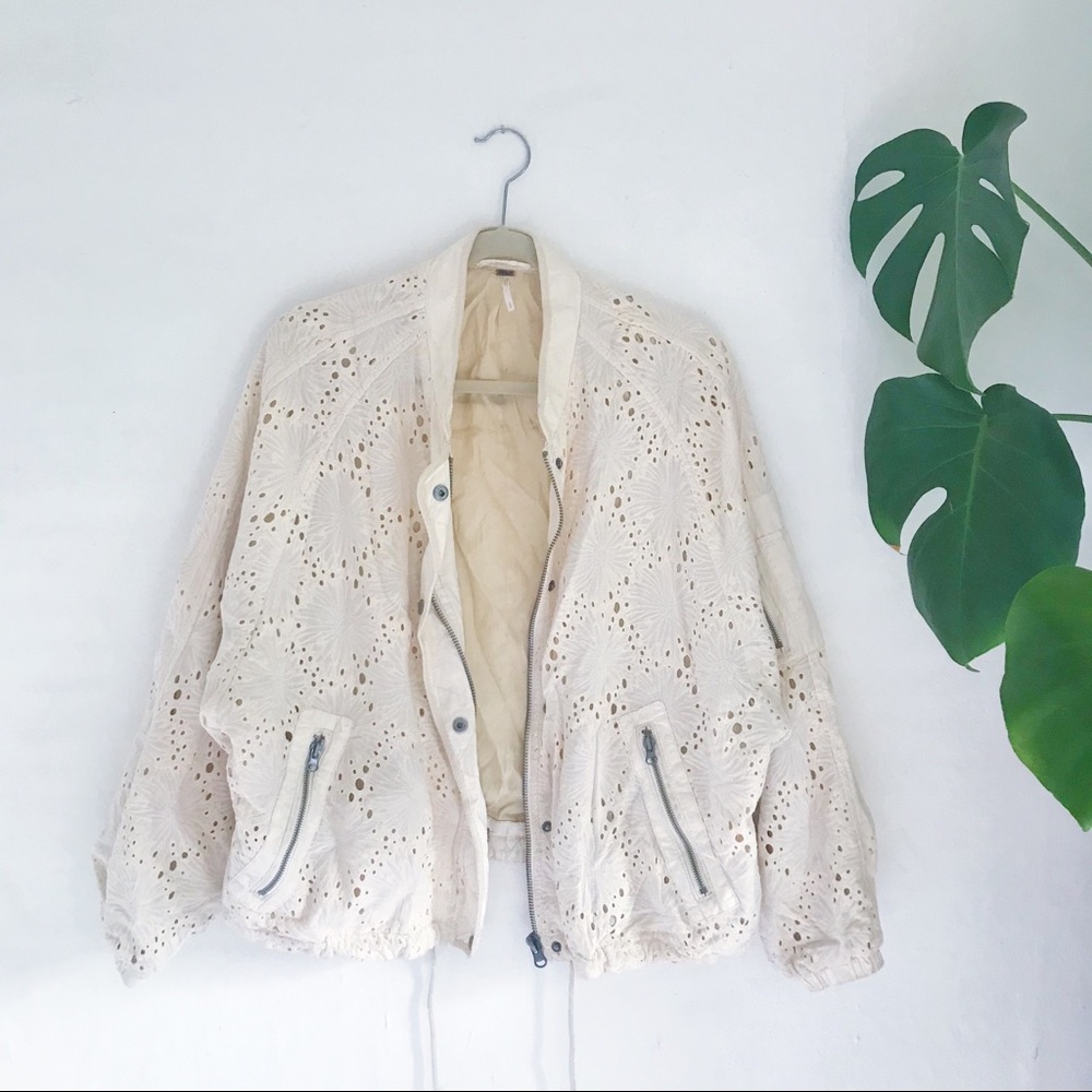 Freepeople lace light jacket